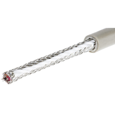 Alpha Wire Multicore Data Cable, 0.14 mm², 4 Cores, 26 AWG, Screened, 50m, Grey Sheath