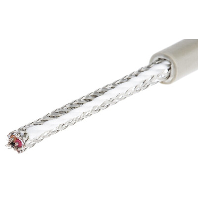 Alpha Wire Multicore Data Cable, 0.56 mm², 4 Cores, 20 AWG, Screened, 50m, Grey Sheath