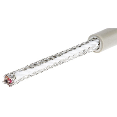 Alpha Wire Multicore Data Cable, 0.81 mm², 4 Cores, 18 AWG, Screened, 50m, Grey Sheath