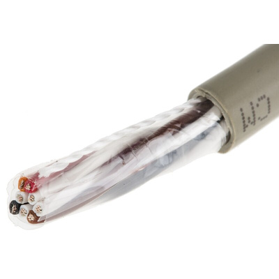 Alpha Wire Twisted Pair Data Cable, 4 Pairs, 0.23 mm², 8 Cores, 24 AWG, Unscreened, 50m, Grey Sheath
