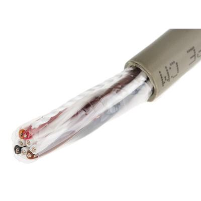 Alpha Wire Twisted Pair Data Cable, 4 Pairs, 0.35 mm², 8 Cores, 22 AWG, Unscreened, 50m, Grey Sheath