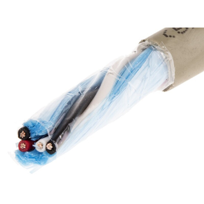 Alpha Wire Twisted Pair Data Cable, 2 Pairs, 0.56 mm², 4 Cores, 20 AWG, Unscreened, 50m, Grey Sheath