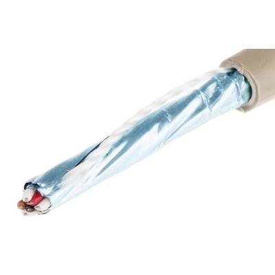 Alpha Wire Twisted Pair Data Cable, 3 Pairs, 0.09 mm², 6 Cores, 28 AWG, Screened, 50m, Grey Sheath