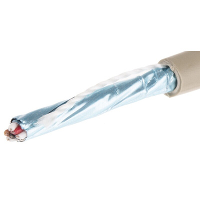Alpha Wire Twisted Pair Data Cable, 3 Pairs, 0.14 mm², 6 Cores, 26 AWG, Screened, 50m, Grey Sheath