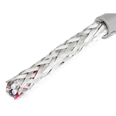 Alpha Wire Twisted Pair Data Cable, 3 Pairs, 0.09 mm², 6 Cores, 28 AWG, Screened, 50m, Grey Sheath