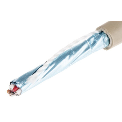 Alpha Wire Twisted Pair Data Cable, 3 Pairs, 0.56 mm², 6 Cores, 20 AWG, Screened, 50m, Grey Sheath