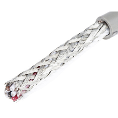 Alpha Wire Twisted Pair Data Cable, 3 Pairs, 0.23 mm², 6 Cores, 24 AWG, Screened, 50m, Grey Sheath