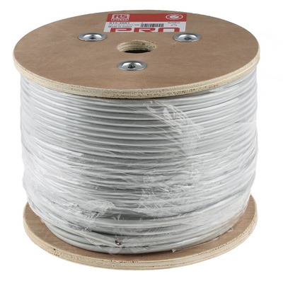 RS PRO Cat5e Ethernet Cable, F/UTP, Grey PVC Sheath, 100m