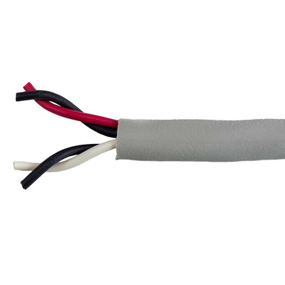 Alpha Wire Twisted Pair Data Cable, 2 Pairs, 0.241 mm², 4 Cores, 24 AWG, Unscreened, 30m, Grey Sheath