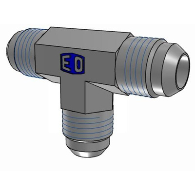 Parker Hydraulic Union Tee Compression Tube Fitting UNF 7/8-14 Male to UNF 7/8-14 Male, 10JMTXS