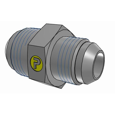 Parker Hydraulic Union Straight Threaded Adaptor UNF 1 1/16-12 Male to UNF 7/8-14 Male, 12-10HMTXS