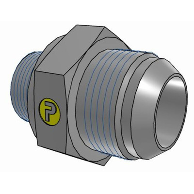 Parker Hydraulic Male Stud M26 Male to UNF 1 5/16-12 Male, 16M26F82EDMXS