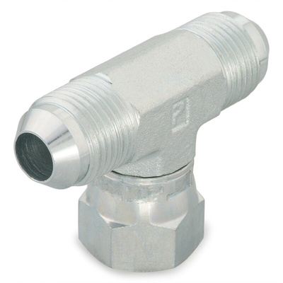 Parker Hydraulic Tee Threaded Adaptor UNF 7/16-20 Male to UNF 7/16-20 Female, 4 S6X-S