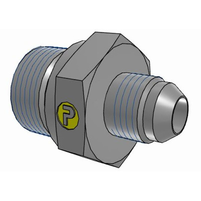 Parker Hydraulic Male Stud M22 Male to UNF 9/16-18 Male, 6M22F82EDMXS
