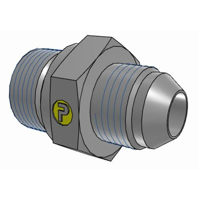 Parker Hydraulic Male Stud M22 Male to UNF 3/4-16 Male, 8M22F82EDMXS