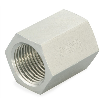Parker Hydraulic Straight Threaded Adaptor 1/2-14 BSPP Female to BSPP 1/4-19 Female, 1/4GG44MS