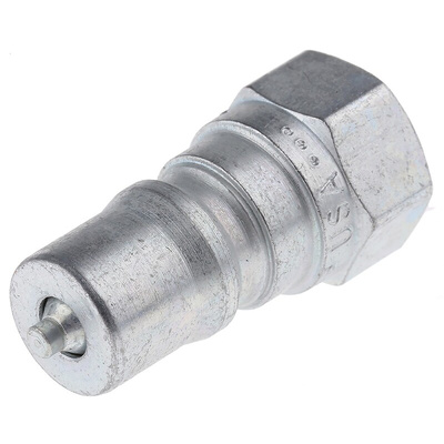 Parker Steel Female Hydraulic Quick Connect Coupling, G 1/8 Female