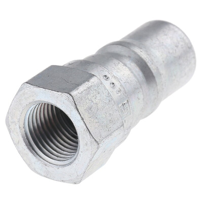Parker Steel Female Hydraulic Quick Connect Coupling, G 1/8 Female