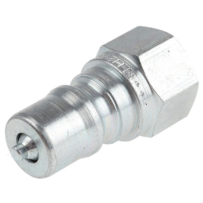 Parker Steel Male Hydraulic Quick Connect Coupling, G 1/4 Female