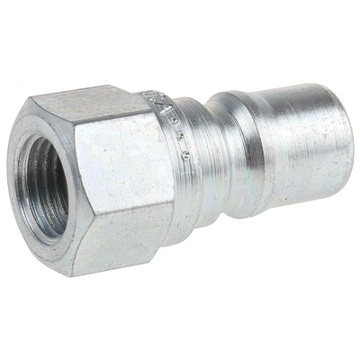 Parker Steel Male Hydraulic Quick Connect Coupling, G 1/4 Female