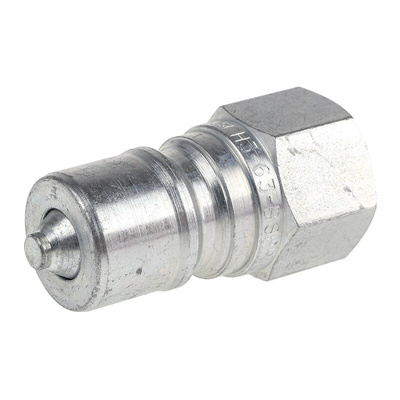 Parker Steel Female Hydraulic Quick Connect Coupling, G 3/8 Female
