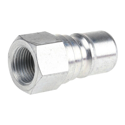 Parker Steel Female Hydraulic Quick Connect Coupling, G 3/8 Female