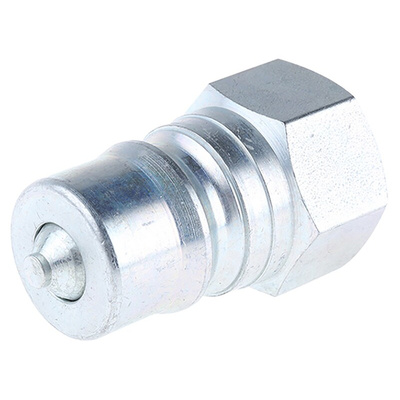 Parker Steel Male Hydraulic Quick Connect Coupling, G 1/2 Female