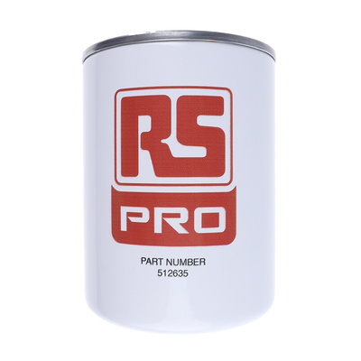 RS PRO 12 bar 1-1/4in Hydraulic Spin-On Filter Can, 95L/min max, 10μm filtration size