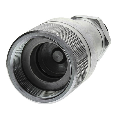 Hi-Force Steel Female Hydraulic Quick Connect Coupling, NPT 3/8-18 Male