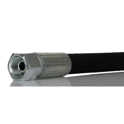 RS PRO 258mm Synthetic Rubber Hydraulic Hose Assembly, 330bar Max Pressure