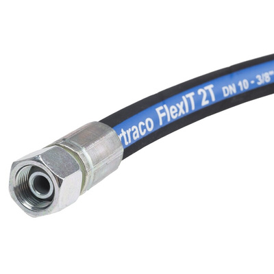 RS PRO 358mm Synthetic Rubber Hydraulic Hose Assembly, 330bar Max Pressure