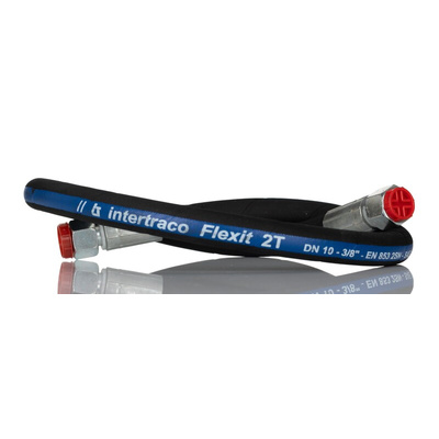 RS PRO 858mm Synthetic Rubber Hydraulic Hose Assembly, 330bar Max Pressure