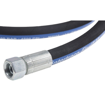 RS PRO 1458mm Synthetic Rubber Hydraulic Hose Assembly, 330bar Max Pressure