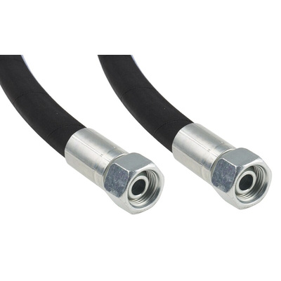 RS PRO 1156mm Synthetic Rubber Hydraulic Hose Assembly, 275bar Max Pressure