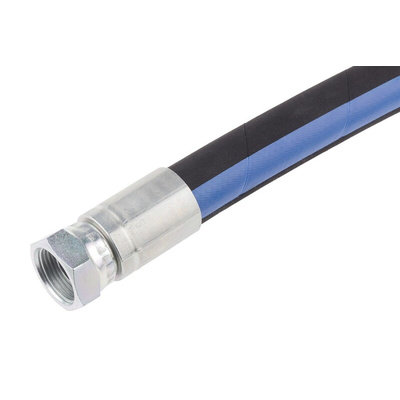 RS PRO 454mm Synthetic Rubber Hydraulic Hose Assembly, 215bar Max Pressure