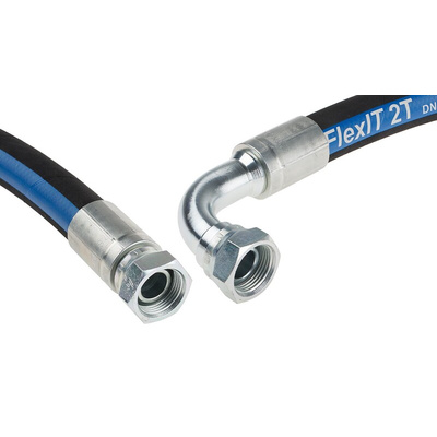 RS PRO 754mm Synthetic Rubber Hydraulic Hose Assembly, 215bar Max Pressure