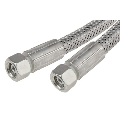 RS PRO 1000mm Galvanized Steel Wire Hydraulic Hose Assembly, 190bar Max Pressure