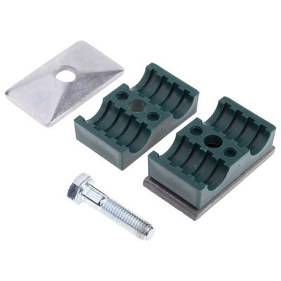 RS PRO Double Tube Clamp for 15mm tube