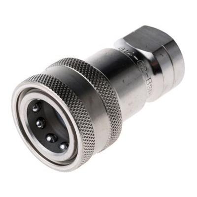 Parker Stainless Steel Female Hydraulic Quick Connect Coupling, G 1/8 Female