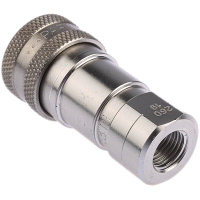 Parker Stainless Steel Female Hydraulic Quick Connect Coupling, G 1/4 Female