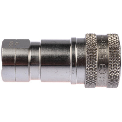 Parker Stainless Steel Female Hydraulic Quick Connect Coupling, G 1/4 Female