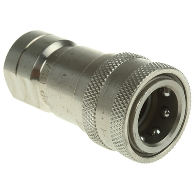 Parker Stainless Steel Female Hydraulic Quick Connect Coupling, G 3/8 Female