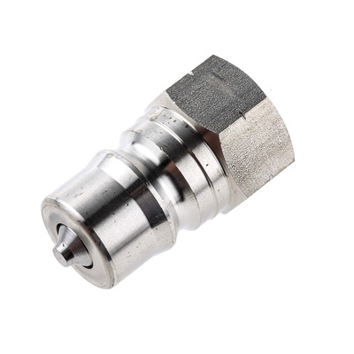 Parker Stainless Steel Male Hydraulic Quick Connect Coupling, G 1/2 Female