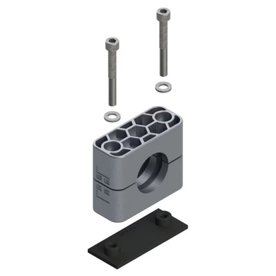 Parker Double Hydraulic Pipe Clamp for 20mm tube, RAA2-320