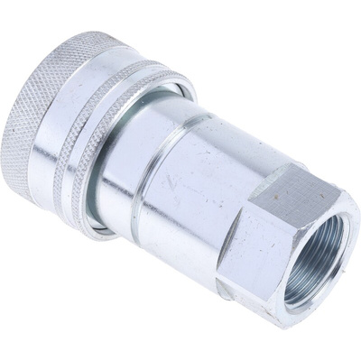 RS PRO Steel Female Hydraulic Quick Connect Coupling, BSP 3/4 Female