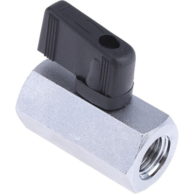 RS PRO Chrome Plated Brass Hydraulic Ball Valve G 1/4