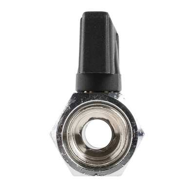 RS PRO Chrome Plated Brass Hydraulic Ball Valve G 1/4
