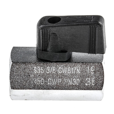 RS PRO Chrome Plated Brass Hydraulic Ball Valve G 3/8