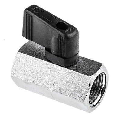 RS PRO Chrome Plated Brass Hydraulic Ball Valve G 3/8
