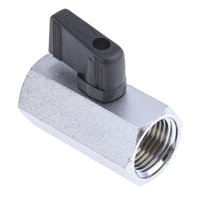 RS PRO Chrome Plated Brass Hydraulic Ball Valve G 1/2